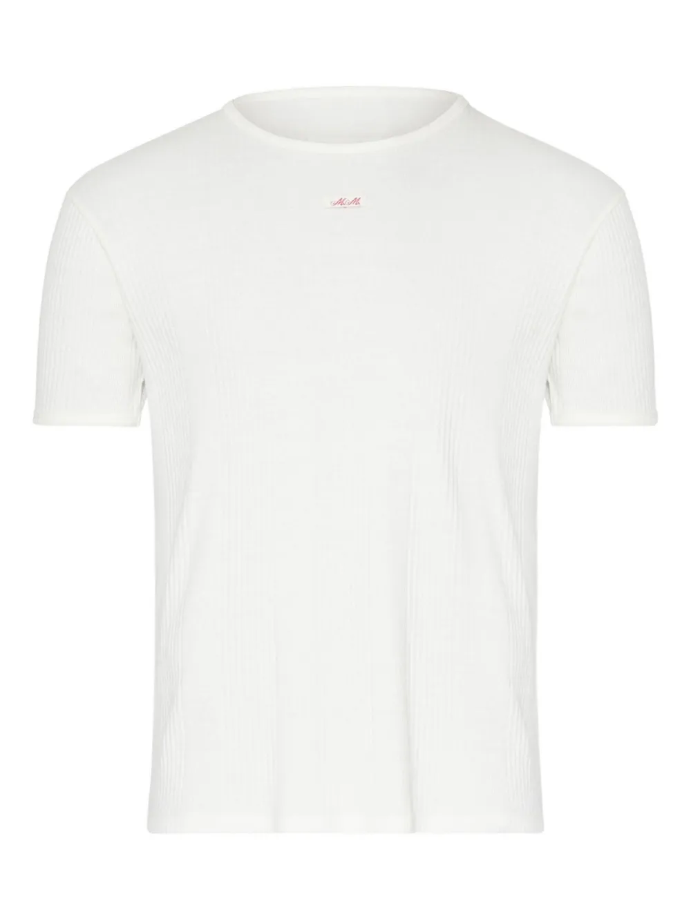 Maison Margiela Geribbeld T-shirt met ronde hals Wit