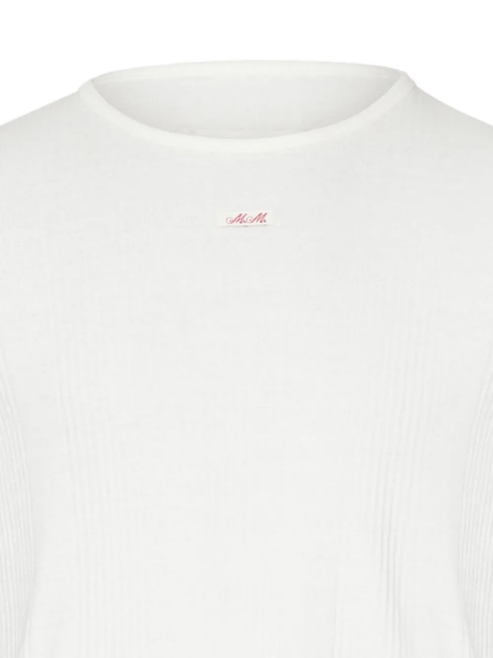 Maison Margiela Geribbeld T-shirt met ronde hals Wit