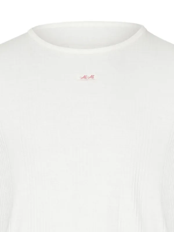 Maison Margiela Ribbed crew-neck T-shirt | White | FARFETCH NO