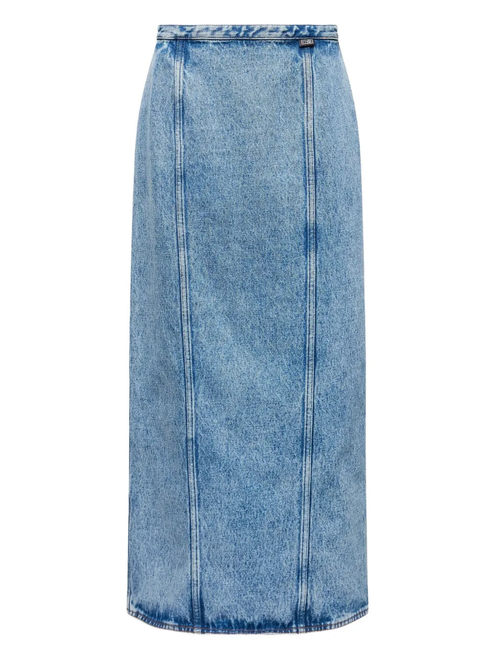 MM6 Maison Margiela Gonna denim con inserti - Blu