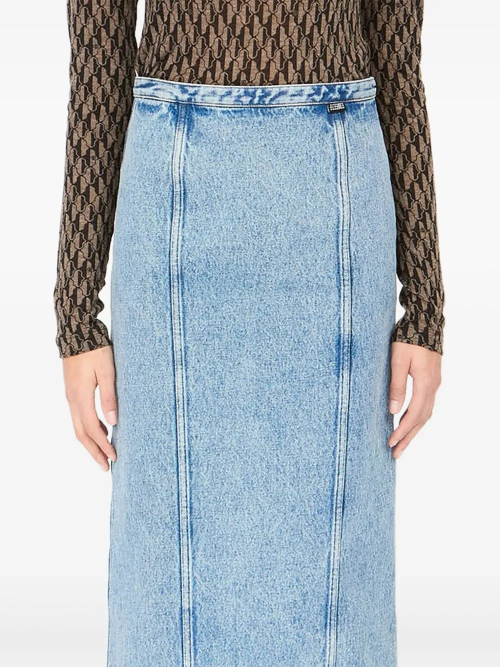 MM6 Maison Margiela Rok met denim vlakken Blauw