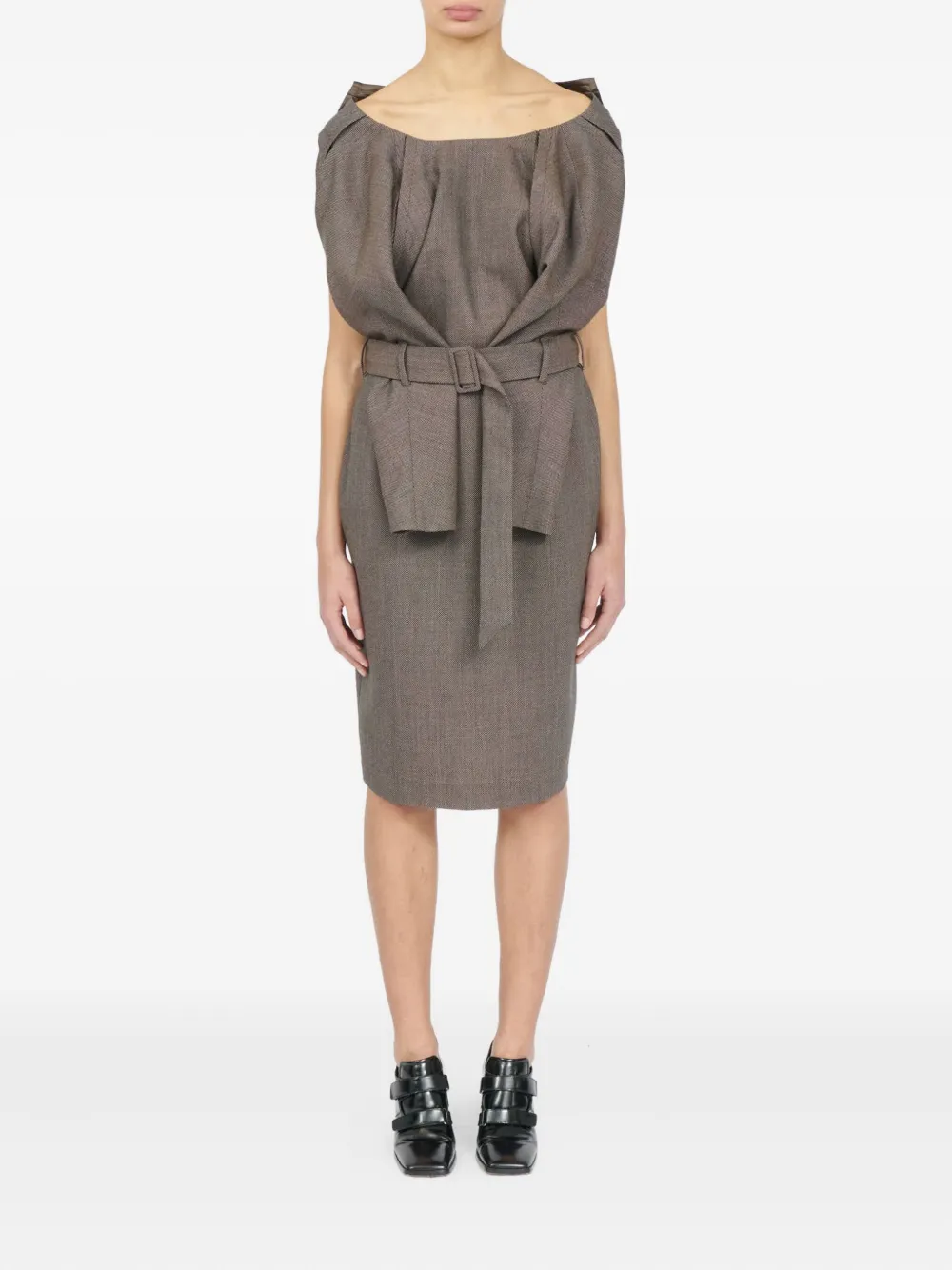 MM6 Maison Margiela Jurk van scheerwol - Grijs