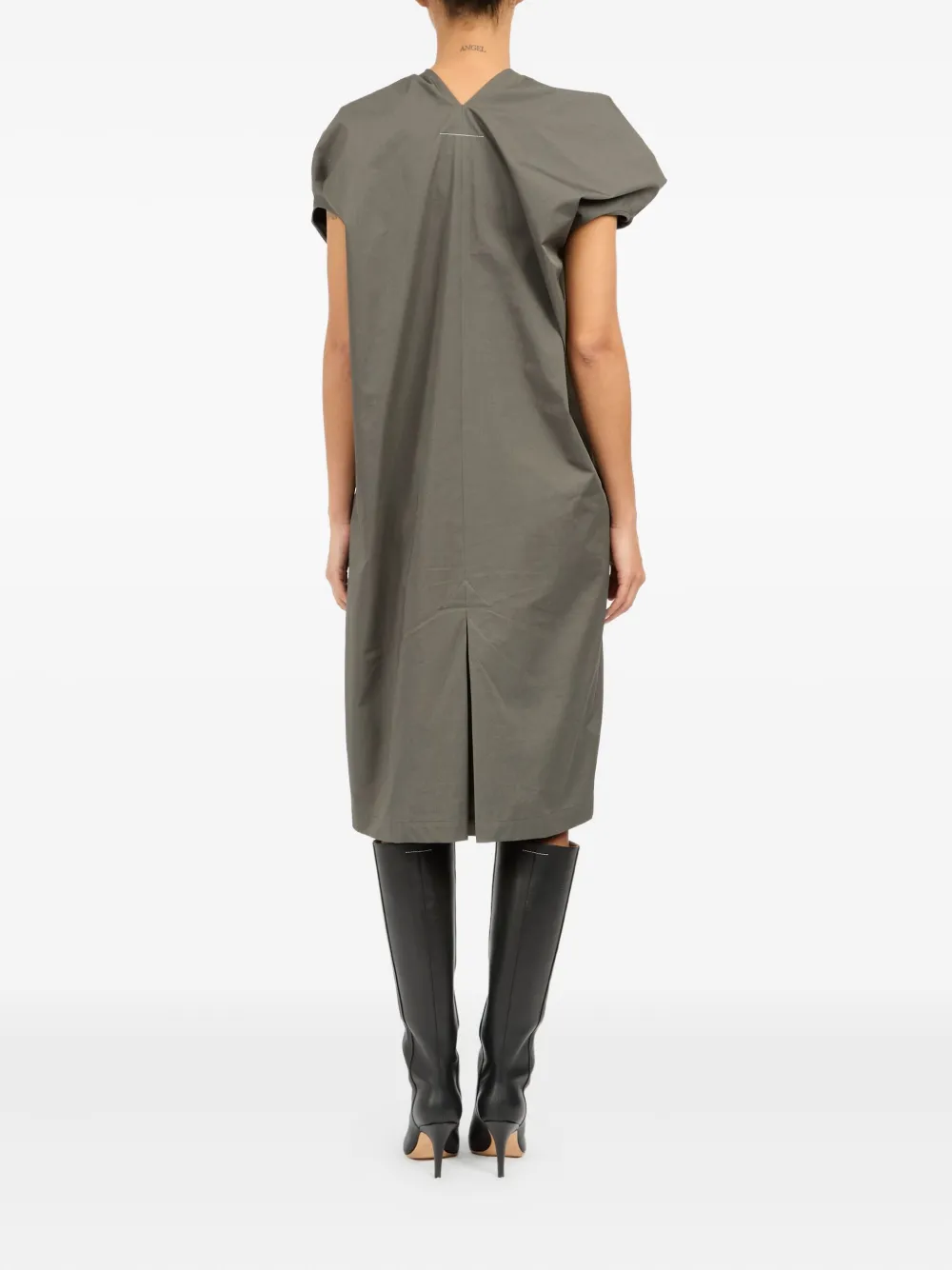 Mm6 Maison Margiela Draped Cotton Dress