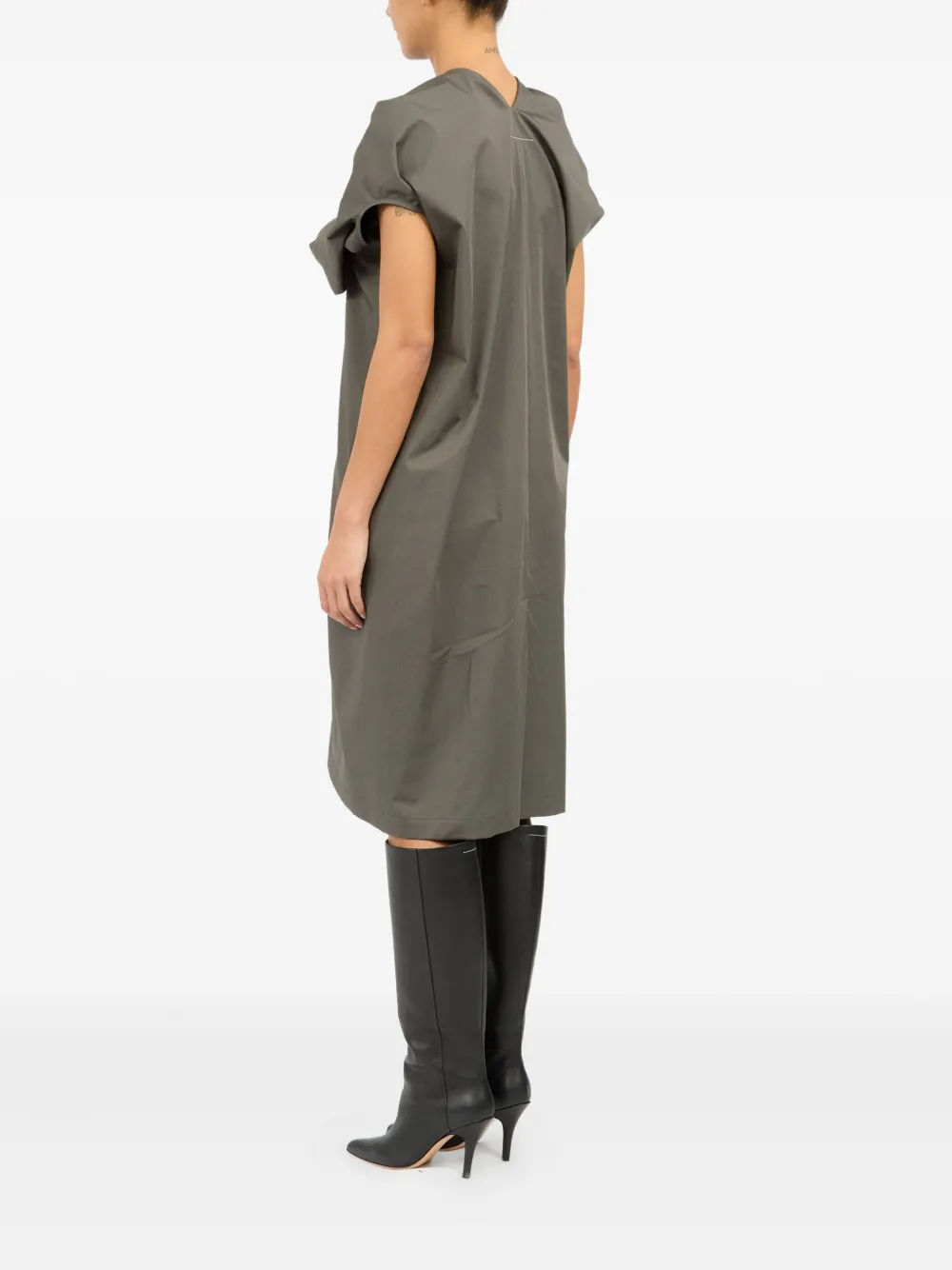 Mm6 Maison Margiela Draped Cotton Dress