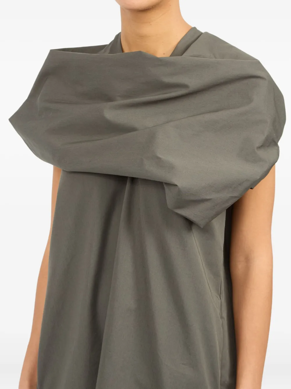 Mm6 Maison Margiela Draped Cotton Dress