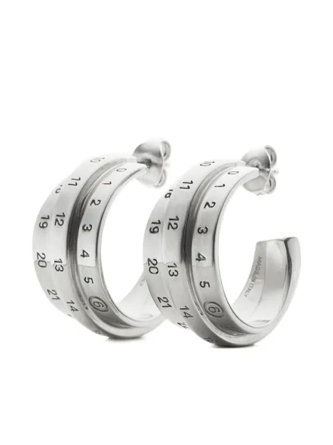 MM6 Maison Margiela Triple Number hoop earrings