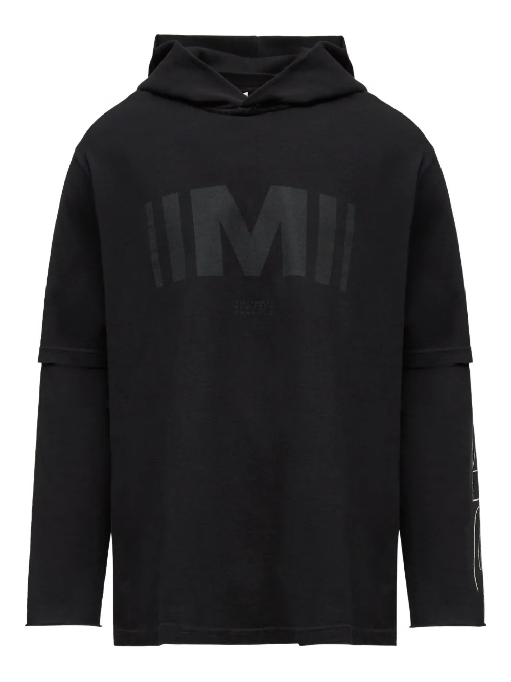 MM6 Maison Margiela グラフィック パーカー - ブラック MM6 Maison Margiela グラフィック パーカー - ブラック
