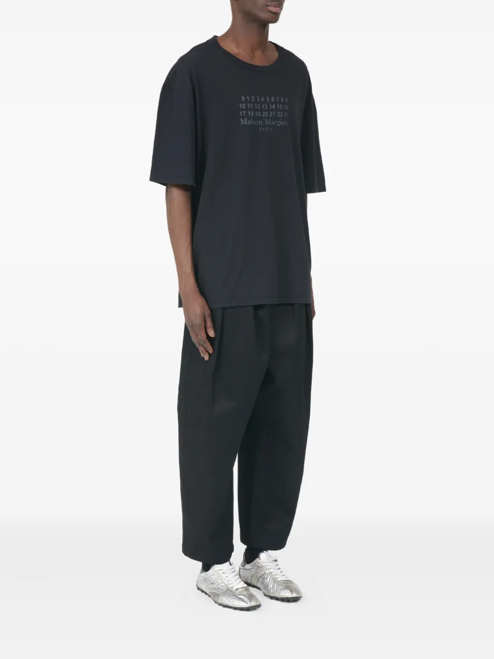 Maison Margiela T-shirt met logo Blauw