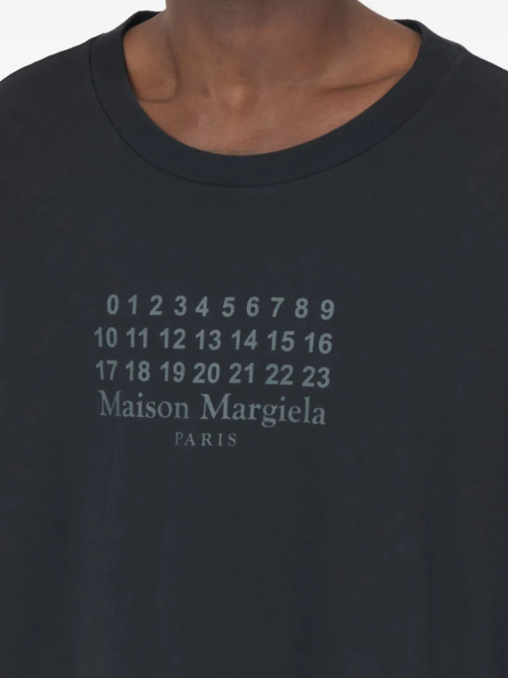 Maison Margiela T-shirt met logo Blauw