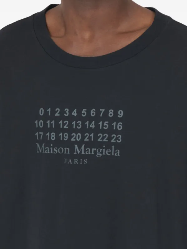 Maison Margiela numeric-logo T-shirt | Blue | FARFETCH