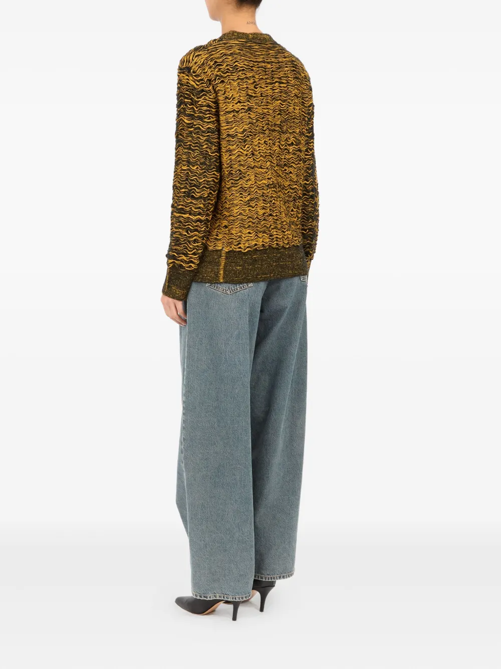 MM6 Maison Margiela Grofgebreide trui Geel