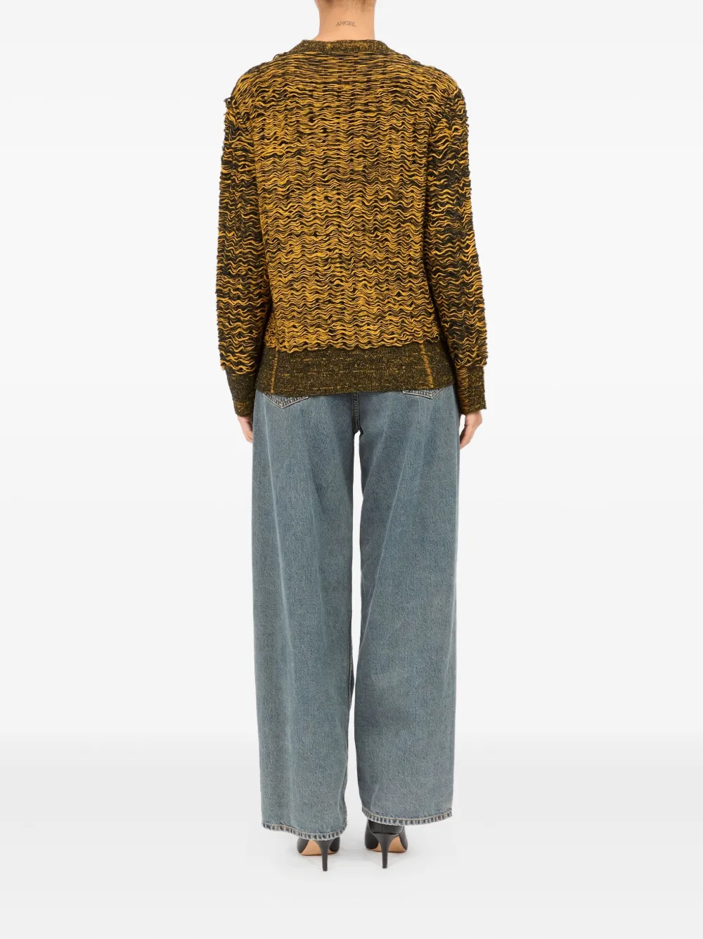 MM6 Maison Margiela Grofgebreide trui Geel