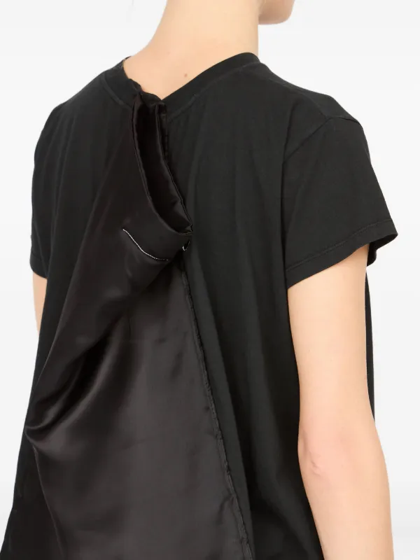 MM6 Maison Margiela サテンパネル Tシャツ | ブラック | FARFETCH JP
