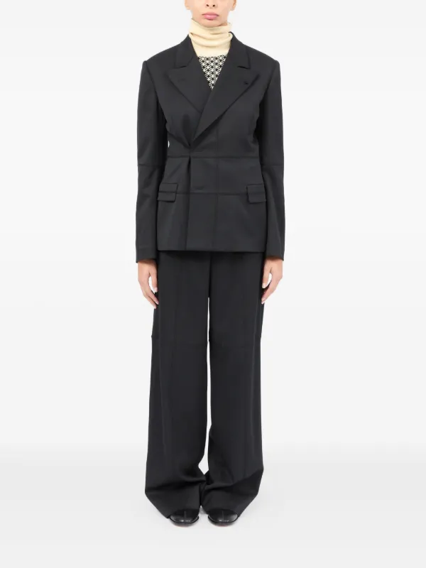 MM6 Maison Margiela ピークドラペル ジャケット | ブラック | FARFETCH JP