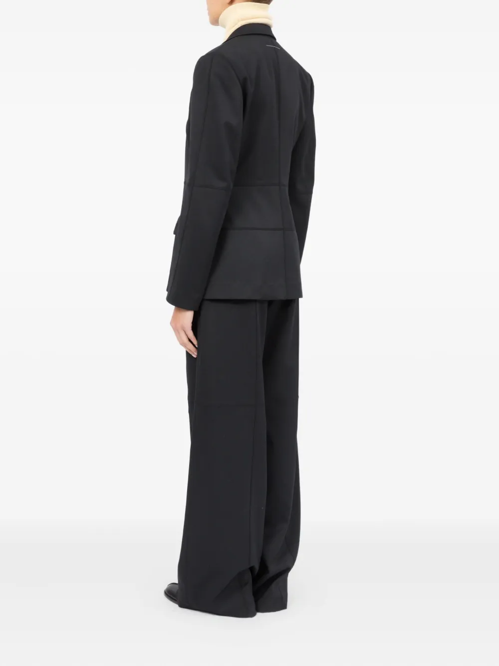 MM6 Maison Margiela peak-lapels blazer Zwart