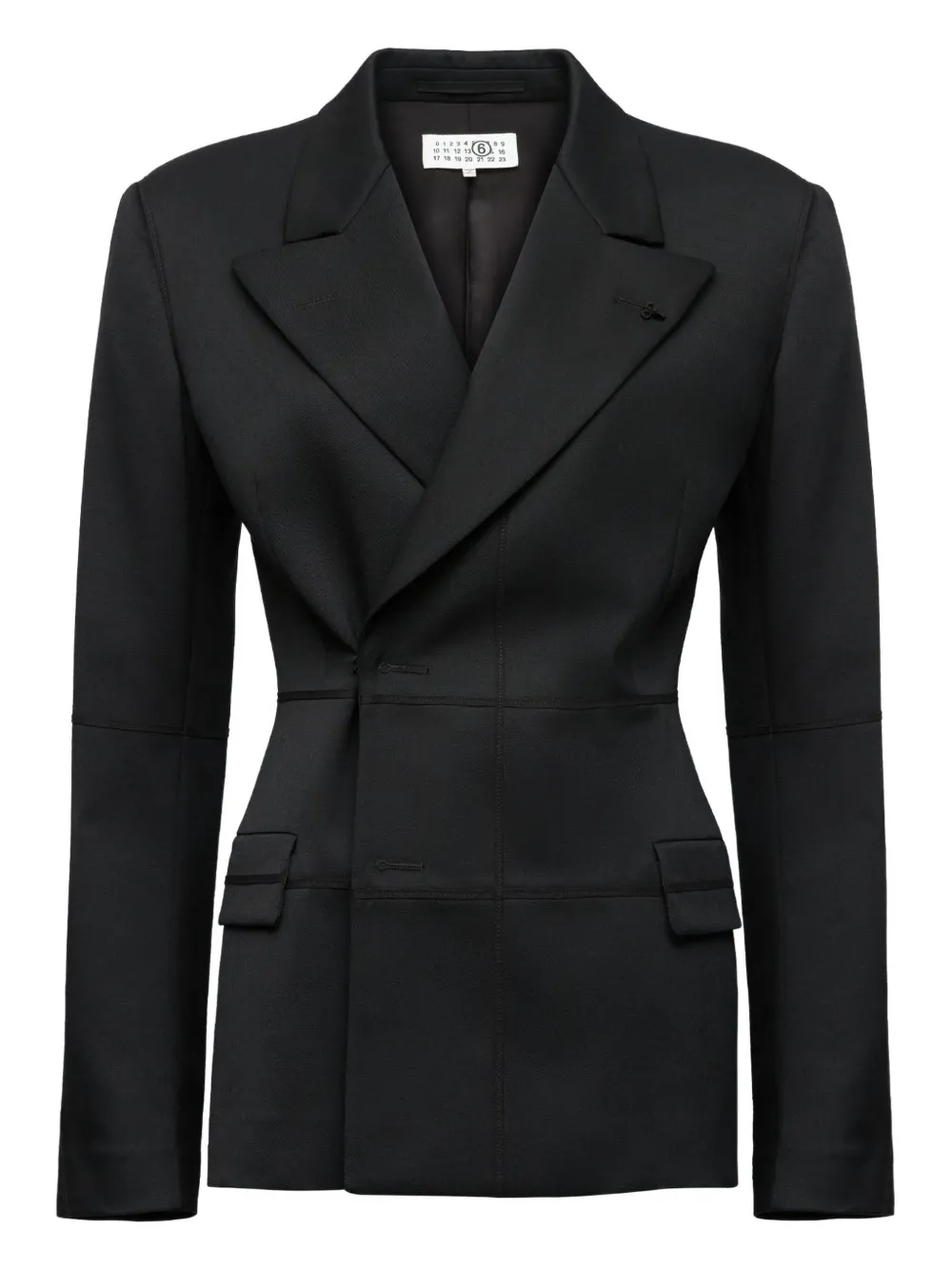 MM6 Maison Margiela peak-lapels blazer Zwart