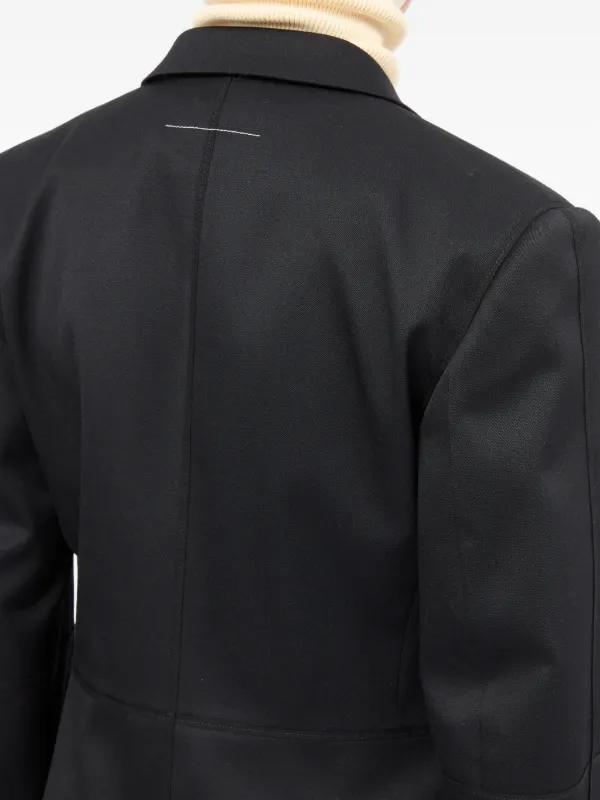 MM6 Maison Margiela ピークドラペル ジャケット | ブラック | FARFETCH JP