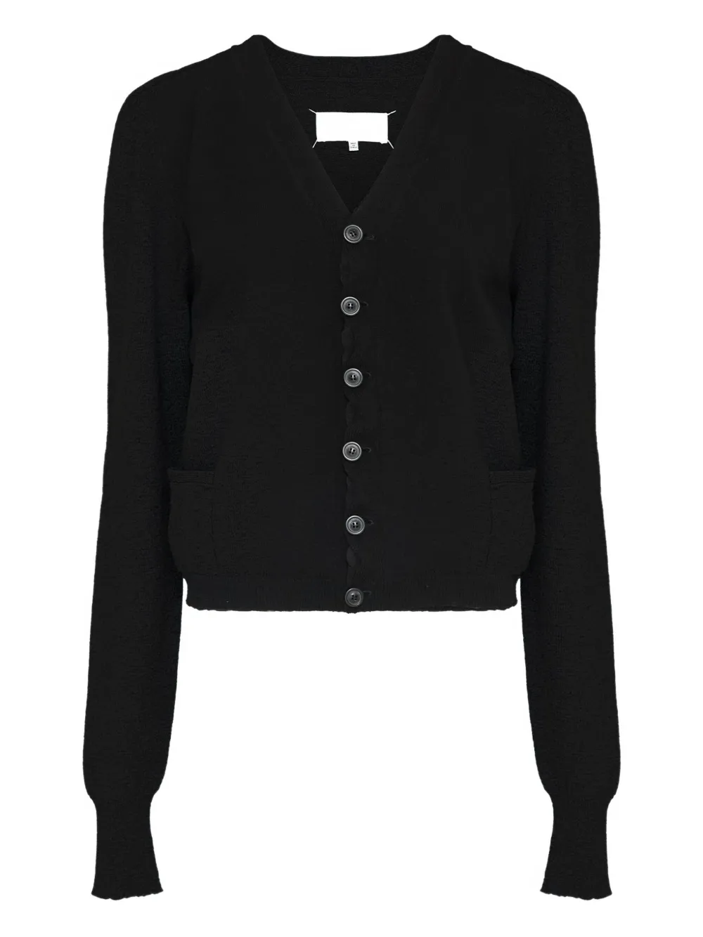 Maison Margiela Wool Cardigan In Black