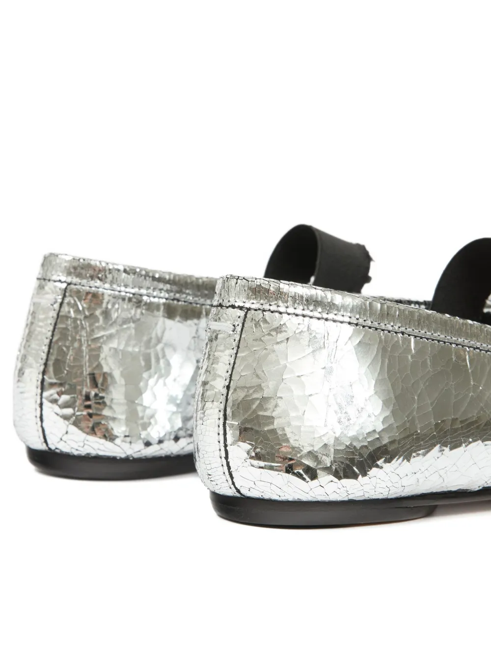 Maison Margiela Tabi leather ballet flats Silver