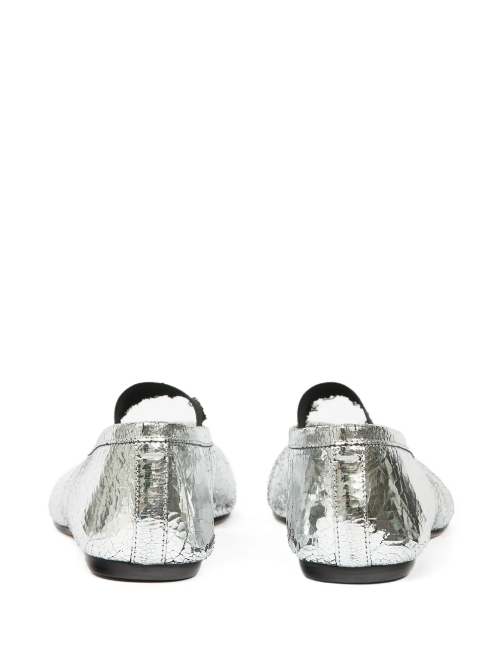 Maison Margiela Tabi leather ballet flats Silver