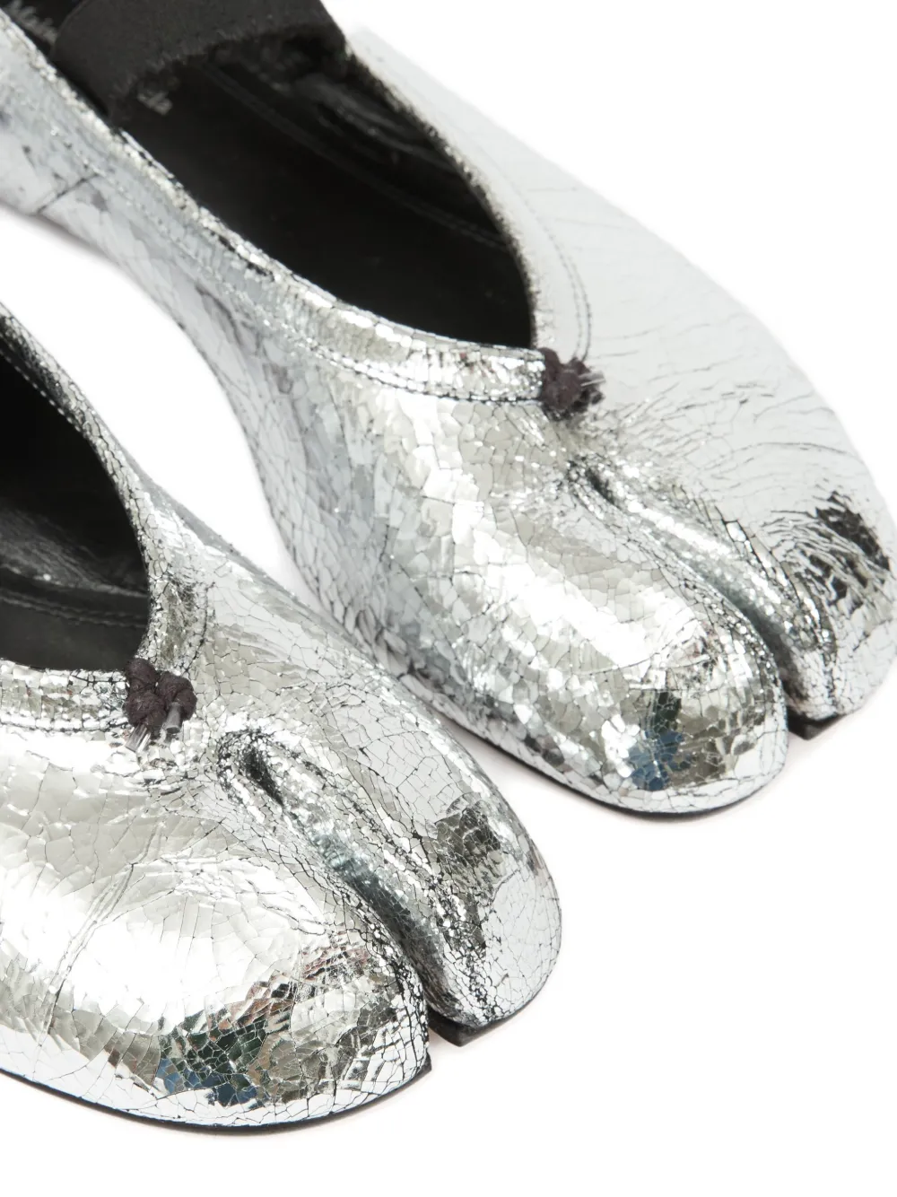 Maison Margiela Tabi leather ballet flats Silver