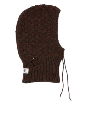 Simone Rocha Knitted crystal-embellished Balaclava Hat | Black