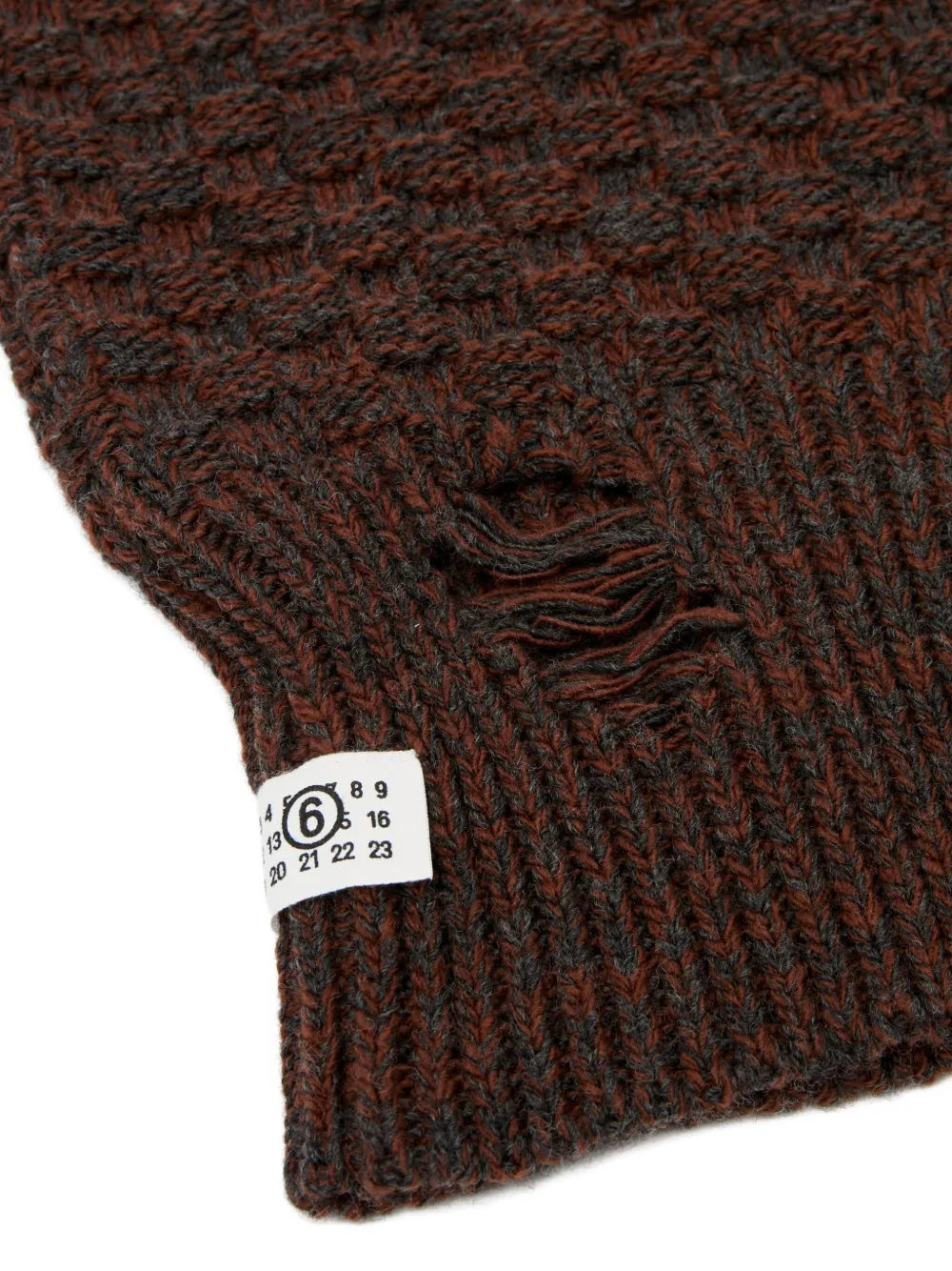 MM6 Maison Margiela Gebreide bivakmuts - Bruin