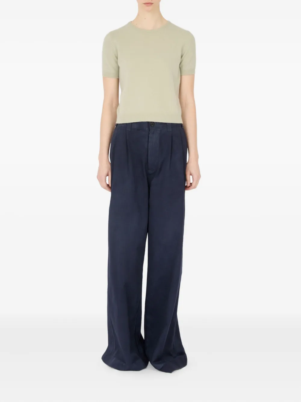 Maison Margiela Gebreid T-shirt Beige