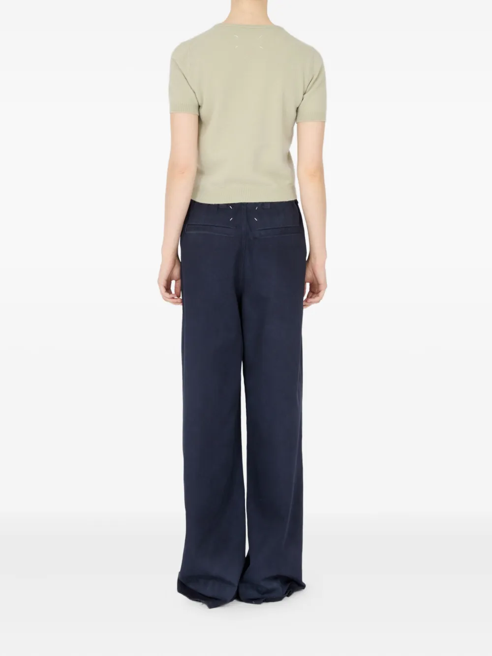 Maison Margiela Gebreid T-shirt Beige