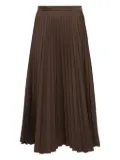 MM6 Maison Margiela A-line midi pleated skirt - Brown