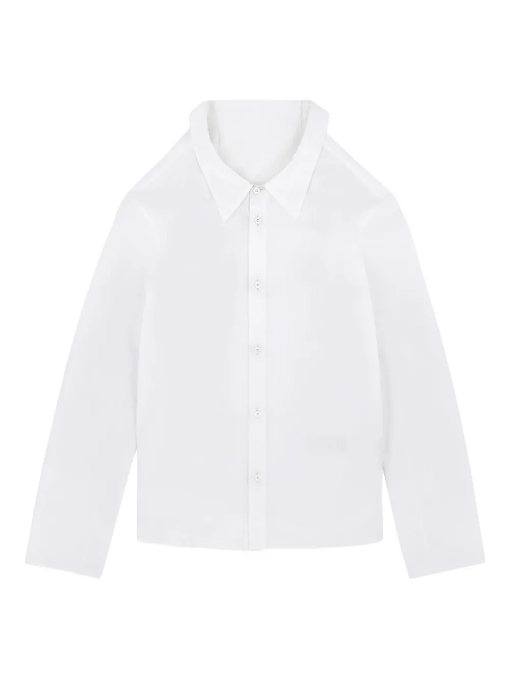MM6 Maison Margiela oversized-collar frayed-hem shirt | White | Image 1