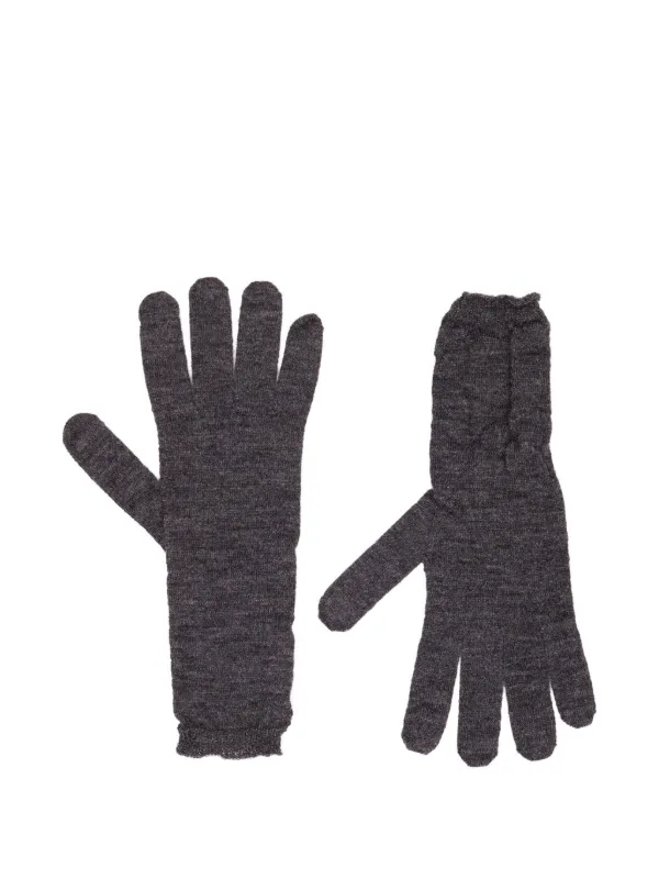 MM6 Maison Margiela numbers-motif Gloves | Grey | FARFETCH
