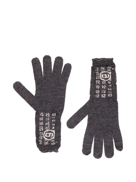 MM6 Maison Margiela numbers-motif gloves