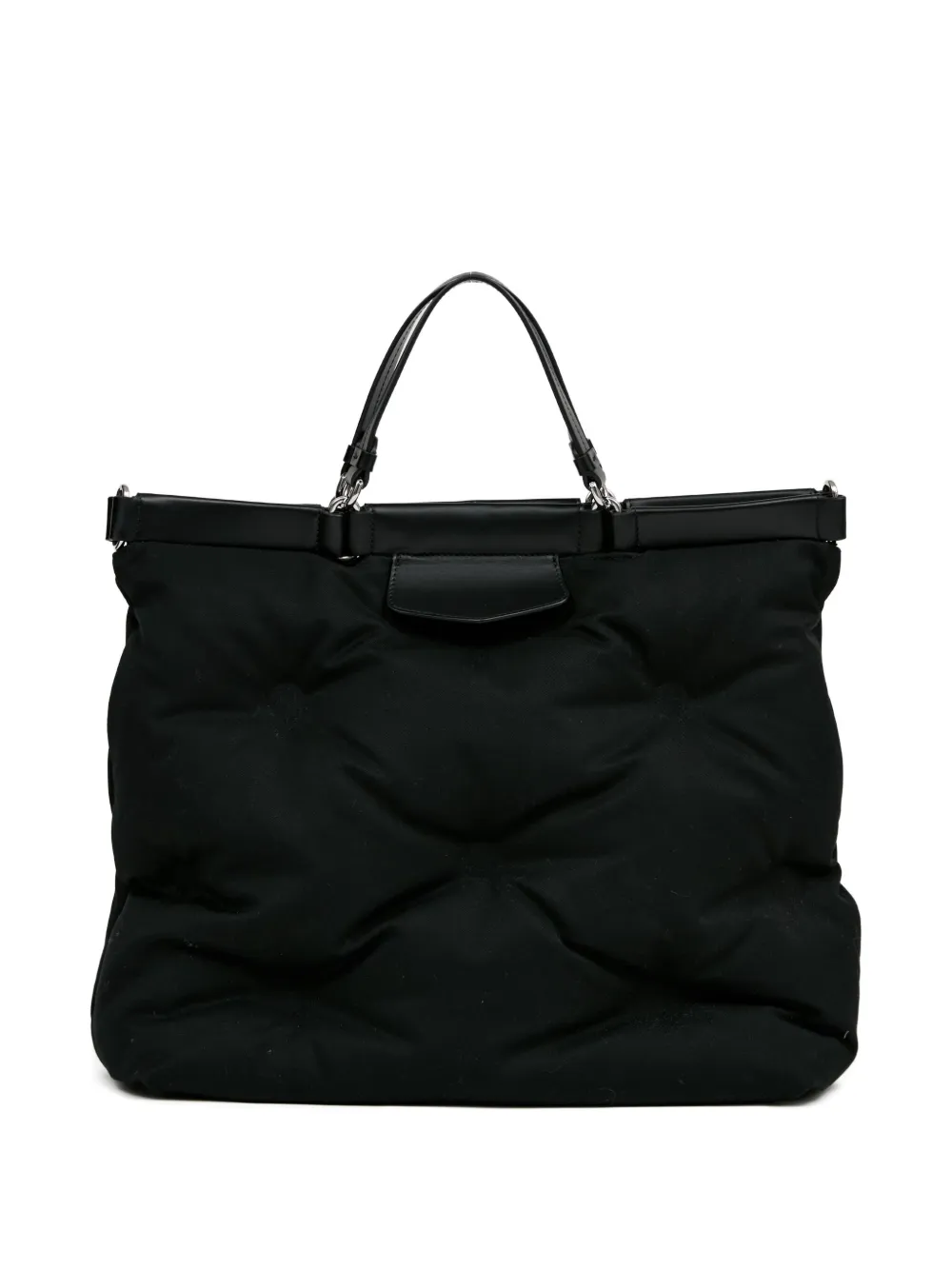 Maison Margiela Glam Slam quilted padded tote bag Zwart
