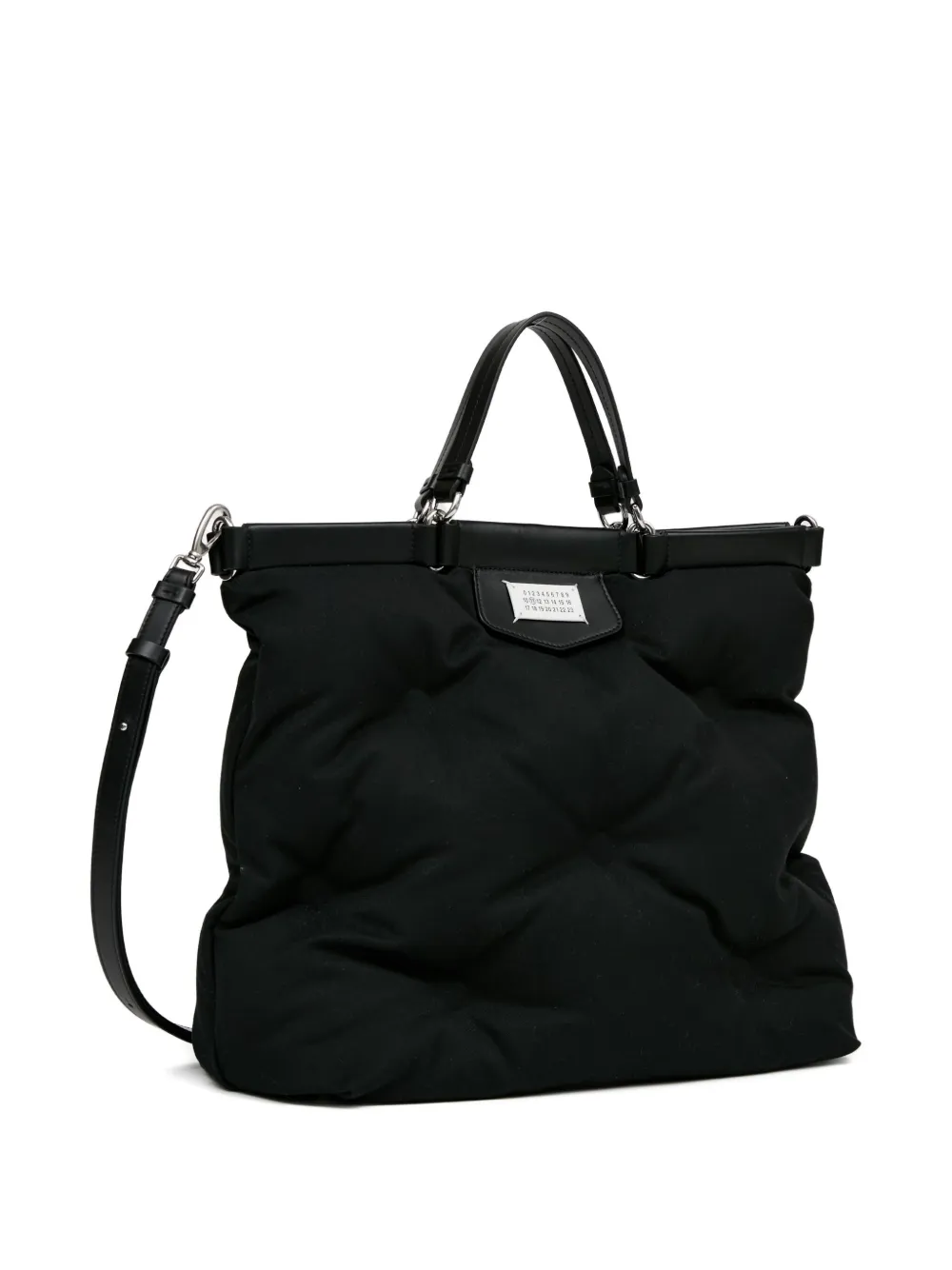 Maison Margiela Glam Slam quilted padded tote bag Zwart