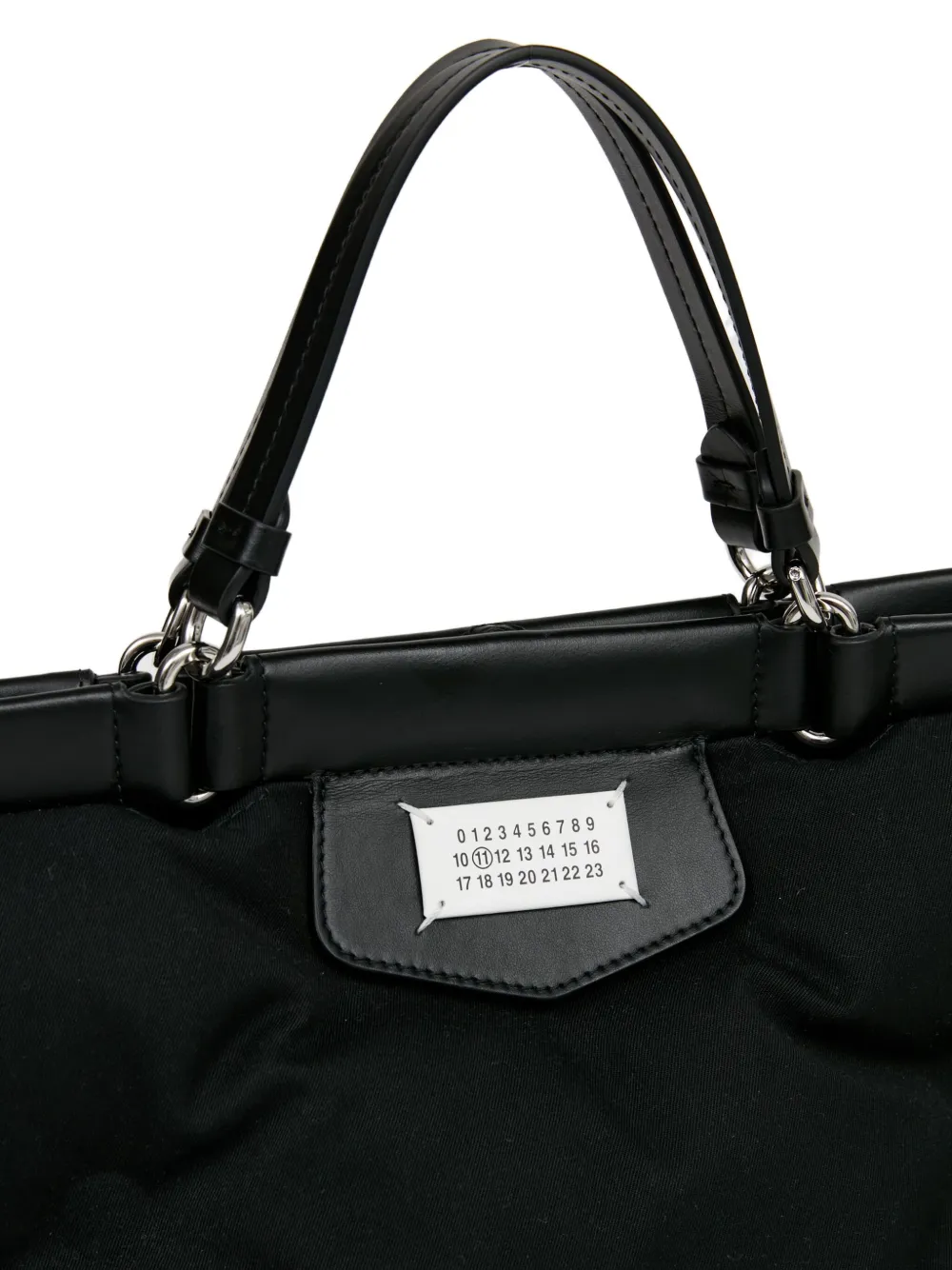 Maison Margiela Glam Slam quilted padded tote bag Zwart