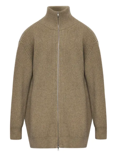 MM6 Maison Margiela ribbed zip-up jacket