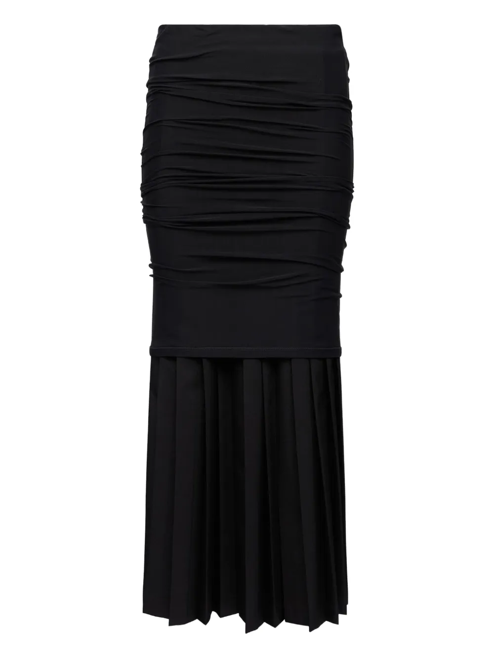 MM6 Maison Margiela pleated draped midi skirt | Blue | Image 1
