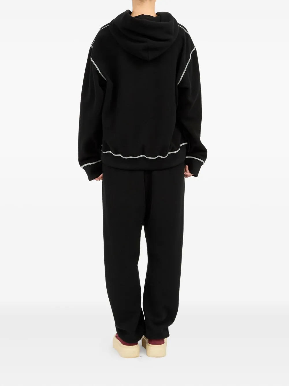 MM6 Maison Margiela Hoodie met geborduurd logo Zwart