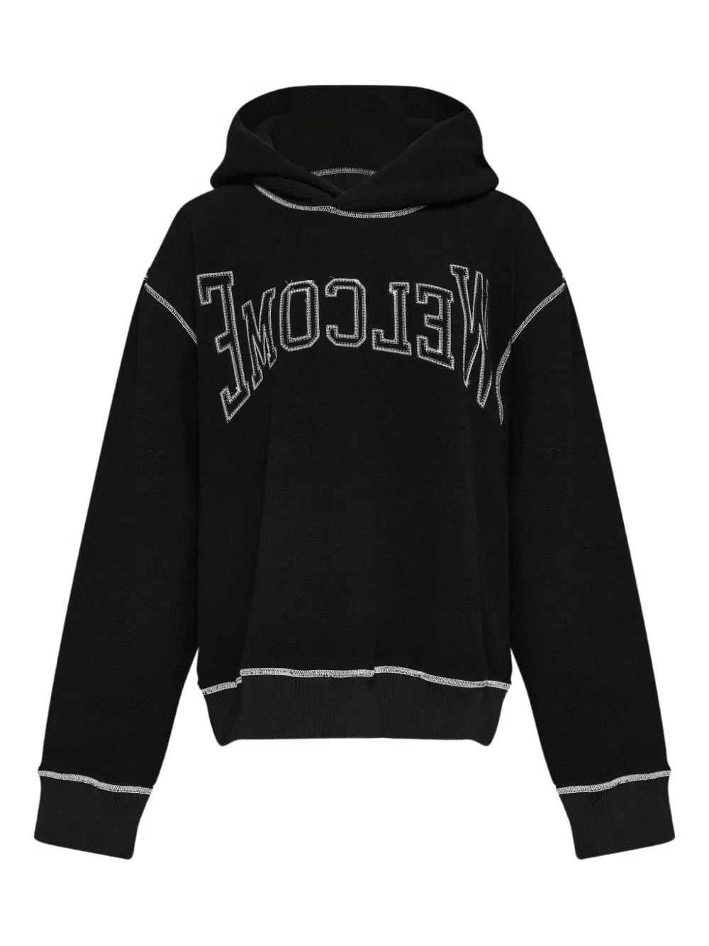 MM6 Maison Margiela Hoodie met geborduurd logo Zwart