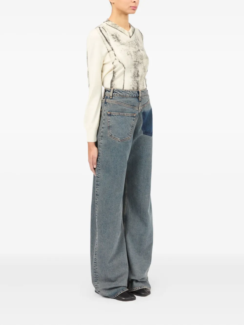 MM6 Maison Margiela Jeans met zakdetail Blauw