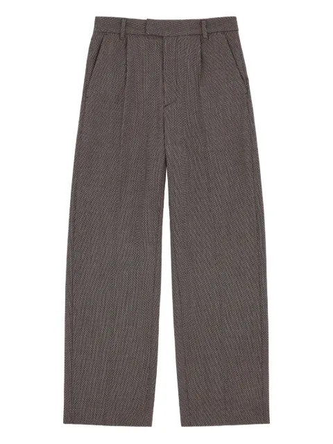 MM6 Maison Margiela pleated herringbone trousers