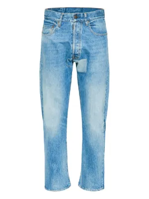 maison margiela BOYFRIEND JEANS デニム Maison Margiela reverse-panel high-rise Boyfriend Jeans