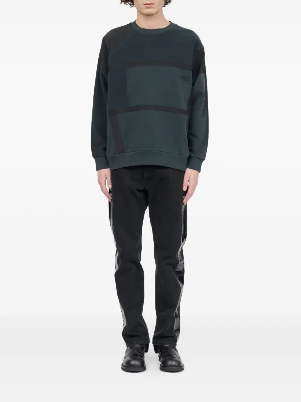 MM6 MAISON MARGIELA パッチワークスウェットシャツ　M MM6 Maison Margiela パッチワーク スウェットシャツ | ブルー