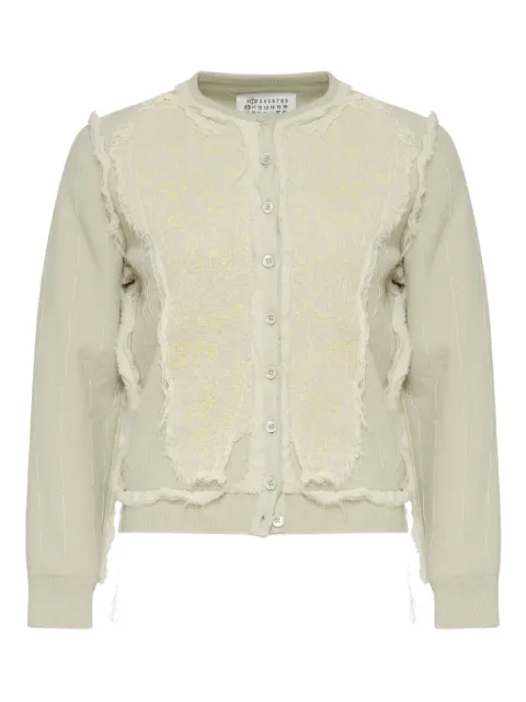Maison Margiela cárdigan con detalle deshilachado