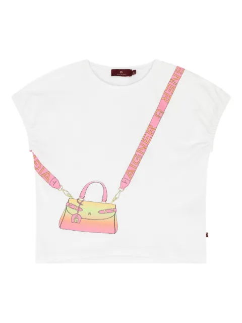 Aigner Kids تيشيرت بأكمام قصيرة وطبعة رسمة