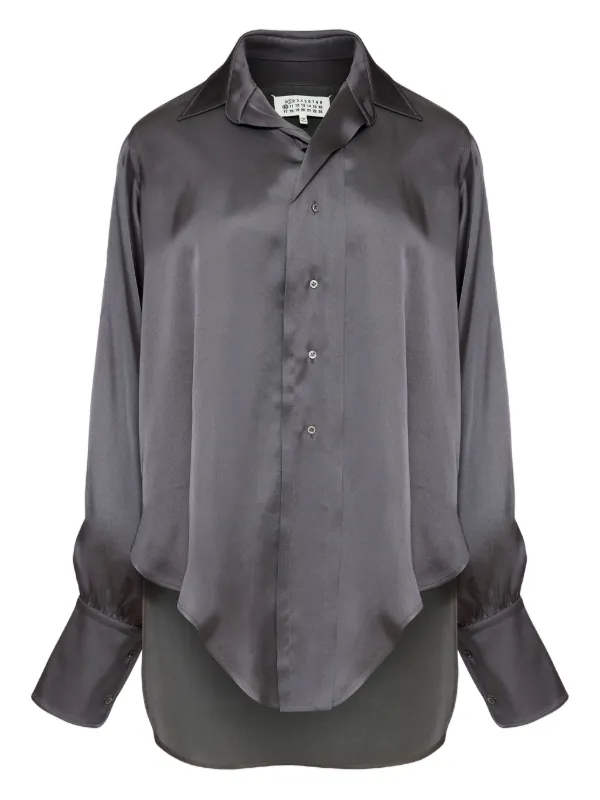 Maison Margiela サテン シャツ | グレー | FARFETCH JP