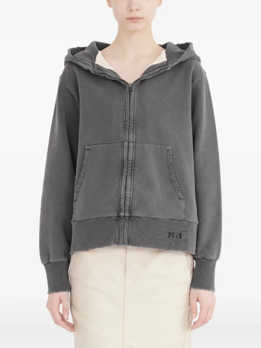 Maison Margiela Hoodie met rits Grijs