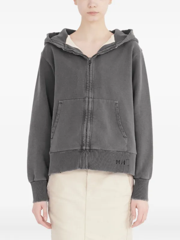 Maison Margiela zip-up Hoodie | Grey | FARFETCH