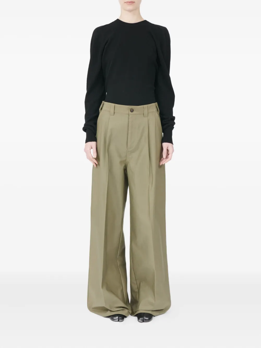 Maison Margiela Straight plooibroek Groen